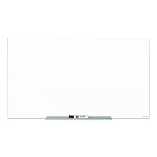 Image of Quartet® G8548IMW InvisaMount Magnetic Glass Marker Board, 85" x 48", White Surface