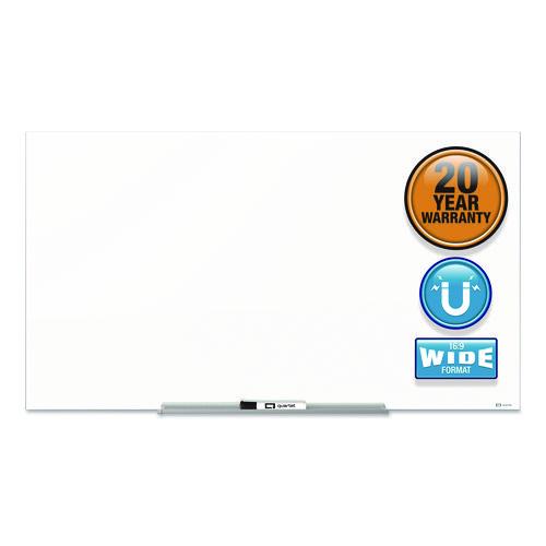 Image of Quartet® G8548IMW InvisaMount Magnetic Glass Marker Board, 85" x 48", White Surface