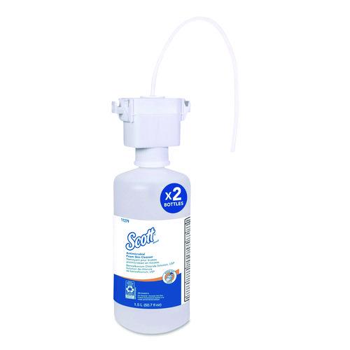 Image of Scott® 11279 Antimicrobial Foam Skin Cleanser Refill, Unscented, 1,500 mL, 2/Carton