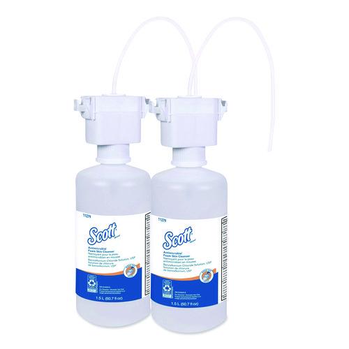 Image of Scott® 11279 Antimicrobial Foam Skin Cleanser Refill, Unscented, 1,500 mL, 2/Carton