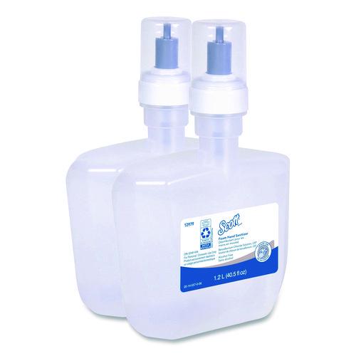 Image of Scott® 12979 Essential Alcohol-Free Foam Hand Sanitizer, 1,200 mL Cassette, Unscented, 2/Carton