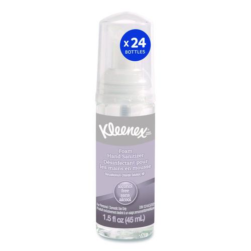 Image of Kleenex® 34136 Alcohol-Free Foam Hand Sanitizer, 1.5 Oz Pump Bottle, Unscented, 24/carton