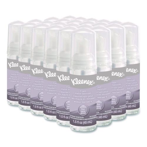 Image of Kleenex® 34136 Alcohol-Free Foam Hand Sanitizer, 1.5 Oz Pump Bottle, Unscented, 24/carton