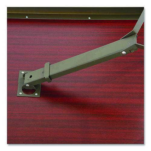Image of Iceberg OfficeWorks Commercial Wood-Laminate Folding Table, Rectangular, 96" x 30" x 29", Mahogany