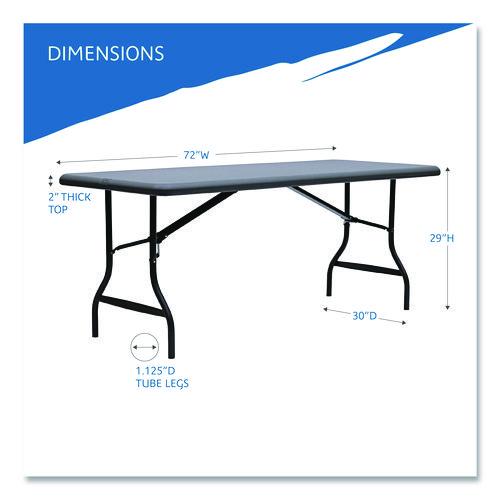 Image of Iceberg IndestrucTable Industrial Folding Table, Rectangular, 72" x 30" x 29", Charcoal