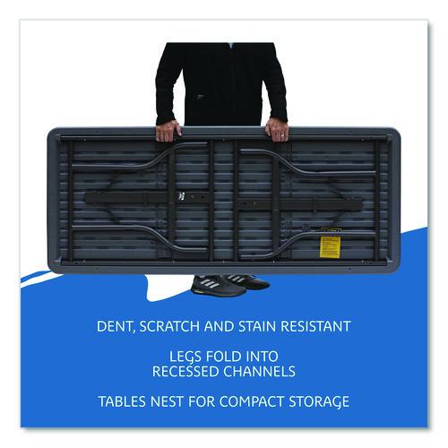 Image of Iceberg IndestrucTable Industrial Folding Table, Rectangular, 72" x 30" x 29", Charcoal