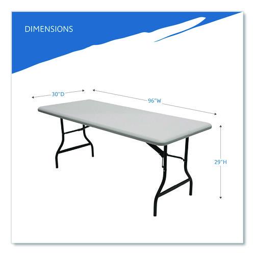 Image of Iceberg 65233 IndestrucTable Industrial Folding Table, Rectangular, 96" x 30" x 29", Platinum
