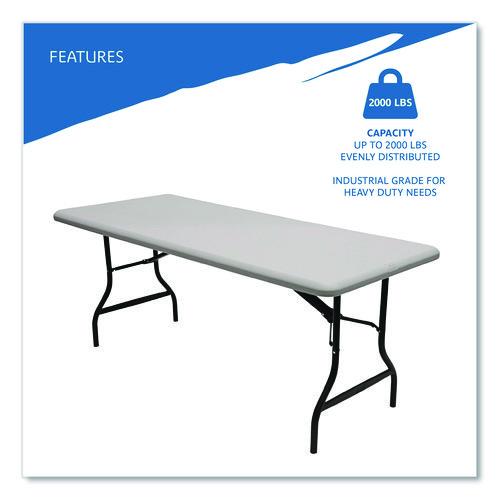 Image of Iceberg 65233 IndestrucTable Industrial Folding Table, Rectangular, 96" x 30" x 29", Platinum