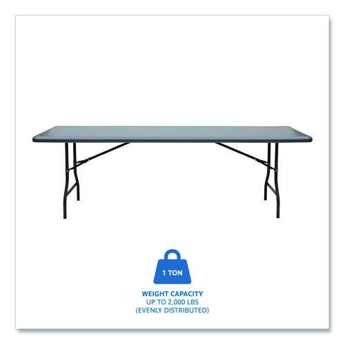 Image of Iceberg IndestrucTable Industrial Folding Table, Rectangular, 96" x 30" x 29", Charcoal