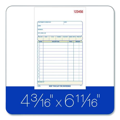 Image of AdamsÂ® Multipart Sales Order Pad, Three-Part Carbonless, 4.19 x 6.69, 50 Forms/Pad, 10 Pads/Carton