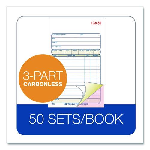 Image of AdamsÂ® Multipart Sales Order Pad, Three-Part Carbonless, 4.19 x 6.69, 50 Forms/Pad, 10 Pads/Carton