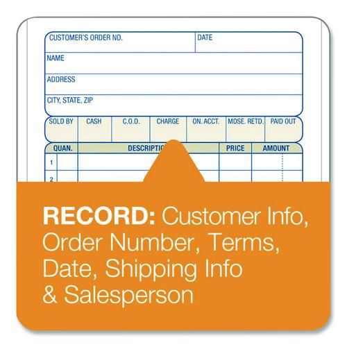 Image of AdamsÂ® Multipart Sales Order Pad, Three-Part Carbonless, 4.19 x 6.69, 50 Forms/Pad, 10 Pads/Carton