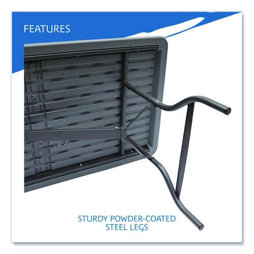 Image of Iceberg IndestrucTable Industrial Folding Table, Rectangular, 96" x 30" x 29", Charcoal
