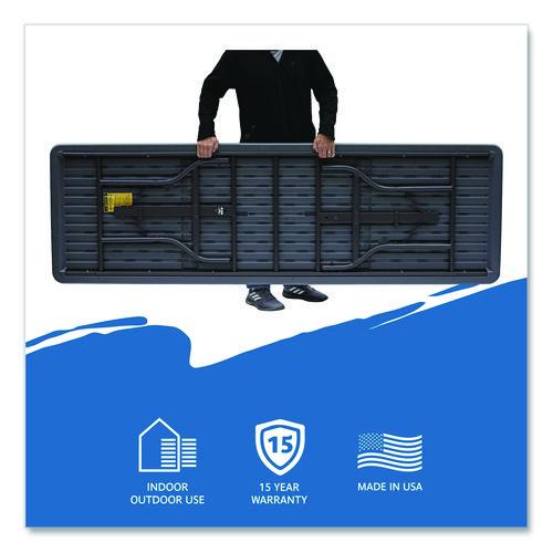 Image of Iceberg IndestrucTable Industrial Folding Table, Rectangular, 96" x 30" x 29", Charcoal
