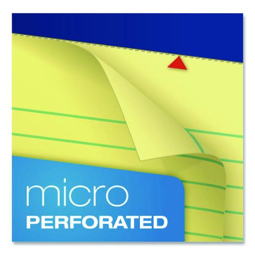 Image of Ampad® 20-224 Perforated Writing Pads, Wide/Legal Rule, (50) Canary Yellow 8.5 x 11 Sheets, Dozen