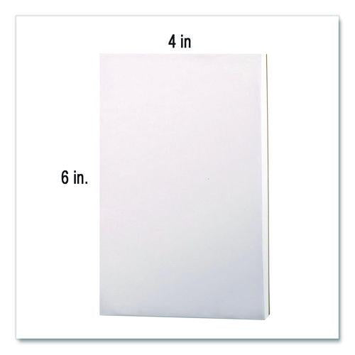 Image of AmpadÂ® Scratch Pads, Unruled, 4 x 6, White, 100 Sheets, Dozen