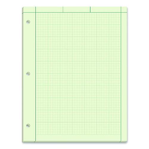 Image of Ampad® 22-142 Evidence Engineer's Computation Pad, Quadrille Rule (5 sq/in, 1 sq/in), (100) Green-Tint 8.5 x 11 Sheets
