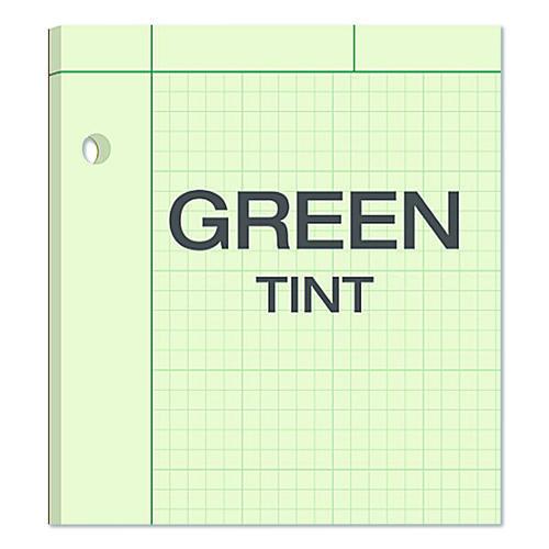 Image of AmpadÂ® Evidence Engineer's Computation Pad, Cross-Section Quadrille Rule (5 Sq/in, 1 Sq/in), 200 Green-Tint 8.5 X 11 Sheets