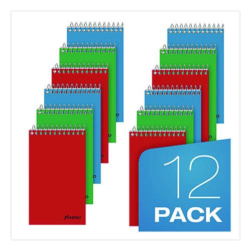 Image of AmpadÂ® Memo Pads, Narrow Rule, Assorted Cover Colors, 60 White 3 X 5 Sheets, Dozen