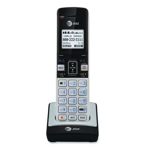 Image of AT&T® TL86103 Connect To Cell Tl86103 Two-Line Corded/cordless Phone, Corded Base Station And 1 Additional Handset, Black/silver