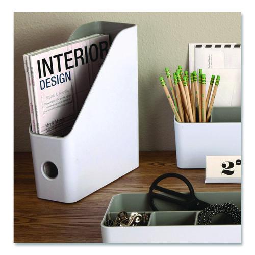 Image of Advantus 37521 Fusion Magazine File, 4.25 X 9.5 X 12, White/gray