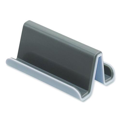 Image of Advantus 37523 Fusion Double-Sided Business Card Holder, Holds 2.25 X 4 Cards, Polypropylene, Gray/white