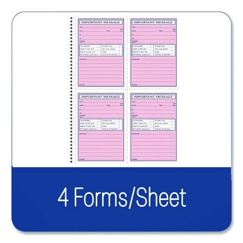 Image of Adams® SC1184D Important Message Book, Two-Part Carbonless, 4 Forms/Sheet, 200 Forms Total