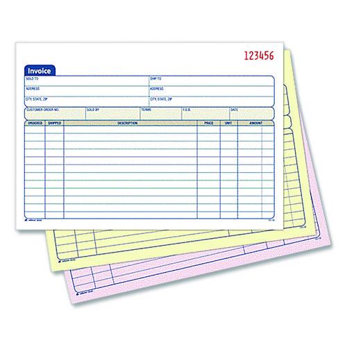 Image of Adams® TC5840 Multipart General-Purpose Invoice Pad, Three-Part Carbonless, 7.94 x 5.56, 50 Forms Total