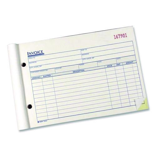 Image of Adams® TC5840 Multipart General-Purpose Invoice Pad, Three-Part Carbonless, 7.94 x 5.56, 50 Forms Total