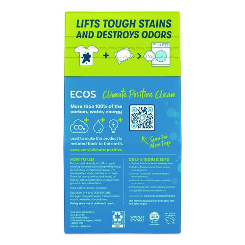 Image of ECOS® 963706CT Laundry Detergent Packs, Free and Clear, 40 Pods/Pack, 6 Packs/Carton