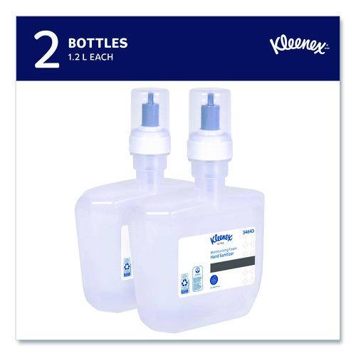 Image of Kleenex® 34643 Ultra Moisturizing Foam Hand Sanitizer, 1,200 mL Cassette, Unscented, 2/Carton