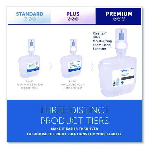 Image of Kleenex® 34643 Ultra Moisturizing Foam Hand Sanitizer, 1,200 mL Cassette, Unscented, 2/Carton