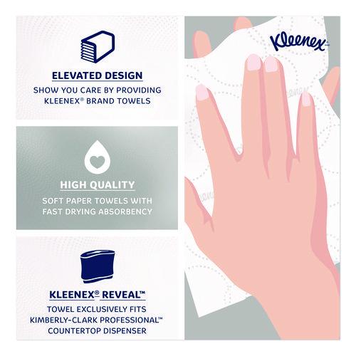 Image of Kleenex® 46321 Reveal Multi-Fold Towels, 2-Ply, 8 X 9.4, White, 16/carton