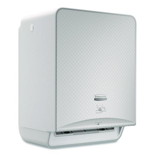 Image of Kimberly-Clark Professional 53691 ICON Automatic Roll Towel Dispenser, 20.12 x 16.37 x 13.5, Silver Mosaic