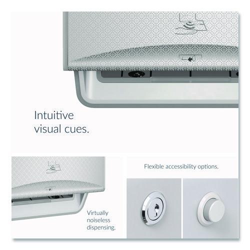 Image of Kimberly-Clark Professional 53691 ICON Automatic Roll Towel Dispenser, 20.12 x 16.37 x 13.5, Silver Mosaic