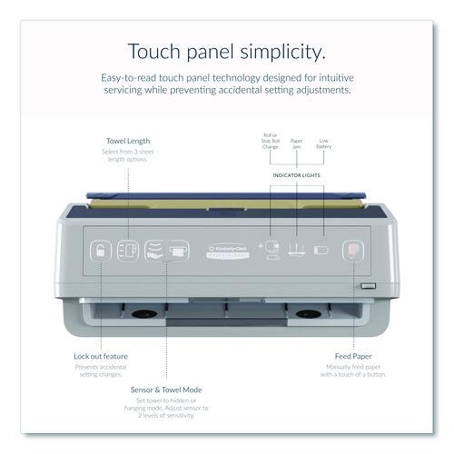 Image of Kimberly-Clark Professional 53691 ICON Automatic Roll Towel Dispenser, 20.12 x 16.37 x 13.5, Silver Mosaic