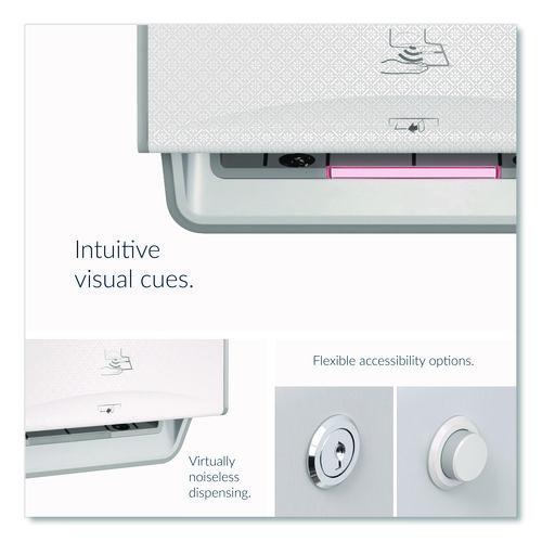 Image of Kimberly-Clark Professional 58710 ICON Automatic Roll Towel Dispenser, 20.12 x 16.37 x 13.5, White Mosaic