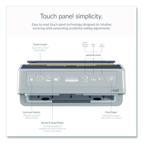 Image of Kimberly-Clark Professional 58710 ICON Automatic Roll Towel Dispenser, 20.12 x 16.37 x 13.5, White Mosaic