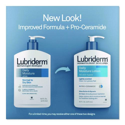 Image of Lubriderm® 48323EA Skin Therapy Hand and Body Lotion, 16 oz Pump Bottle, Fragrance-Free