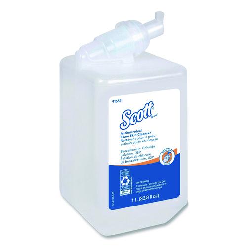 Image of Scott® 91554 Antimicrobial Foam Skin Cleanser Refill, Fresh Scent, 1 L