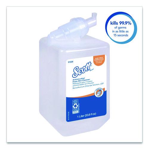 Image of Scott® 91554 Antimicrobial Foam Skin Cleanser Refill, Fresh Scent, 1 L