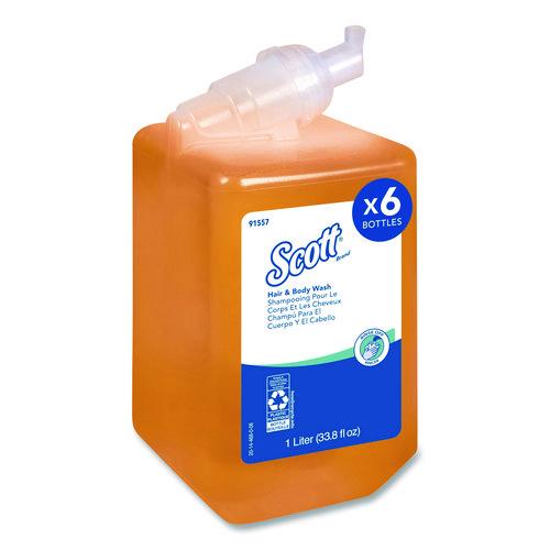 Image of Scott® 91557 Essential Hair and Body Wash, Citrus Floral Scent, 1 L, 6/Carton