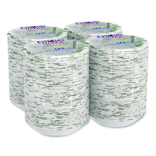 Image of Dixie® SXB12WS Pathways Heavyweight Paper Bowls, Wisesize, 12 Oz, Green/burgundy, 125/pack