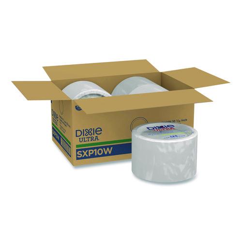 Image of Dixie® Ultra® DIX SXP10W Heavy-Weight Paper Plates, 10" dia, White, 125/Pack, 4 Packs/Carton