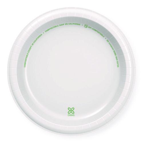 Image of Dixie® DBP09W Paper Dinnerware, Plate, 8.5" dia, White, 125/Pack