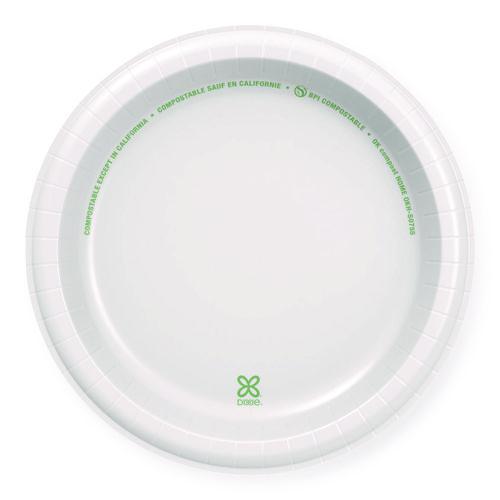 Image of Dixie® DBP09W Paper Dinnerware, Plate, 8.5" dia, White, 125/Pack, 4/Carton