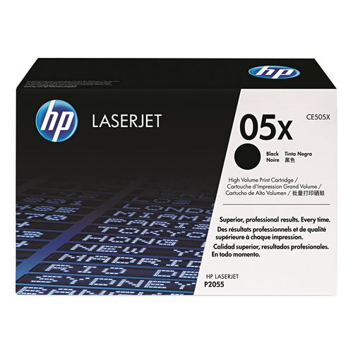 Image of HP CE505X HP 05x, (ce505x) High-Yield Black Original Laserjet Toner Cartridge