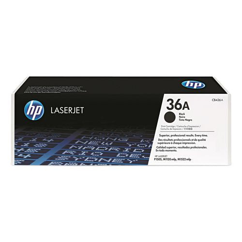 Image of HP CB436A HP 36a, (cb436a) Black Original Laserjet Toner Cartridge