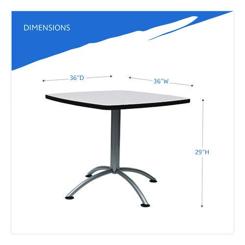 Image of Iceberg CafeWorks Cafe-Height Table, Square, 36" x 36" x 30", Gray/Silver