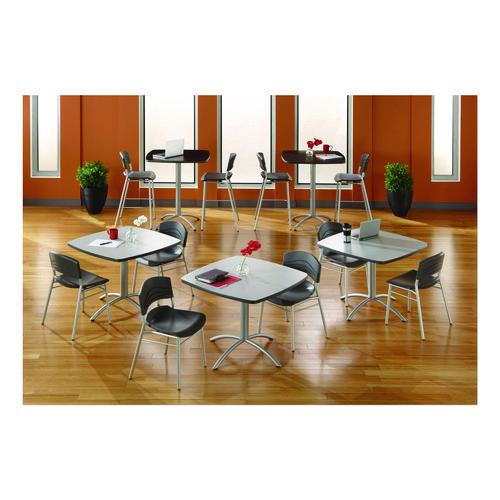 Image of Iceberg CafeWorks Cafe-Height Table, Square, 36" x 36" x 30", Gray/Silver